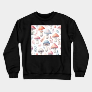 Mushroom pillow, mushroom desk mat, mushroom case, mushroom mask, cottagecore Crewneck Sweatshirt